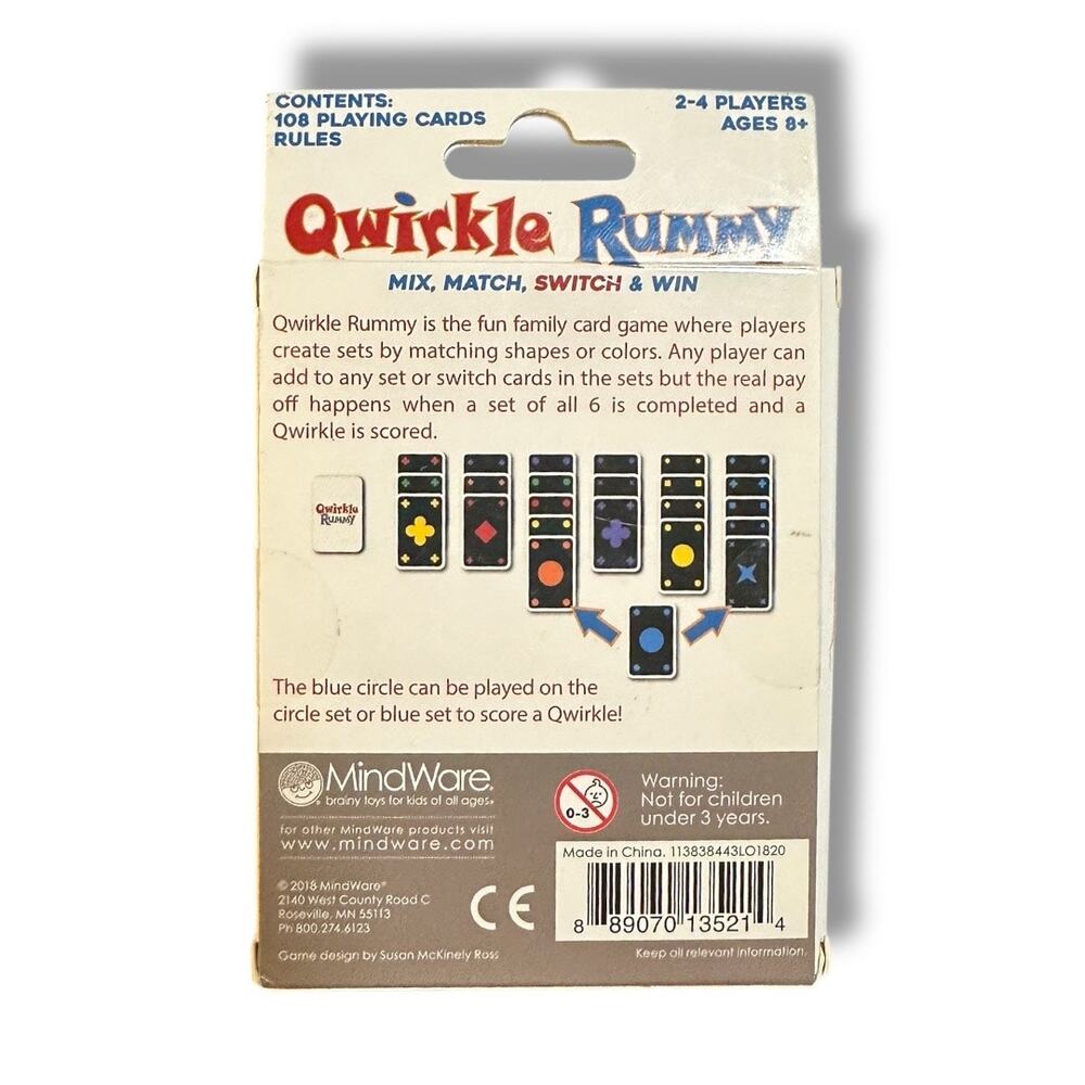 Mindware Qwirkle Rummy Card Game - Picture 3 of 3